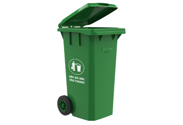 Dung tích 120L chứa rác hiệu quả